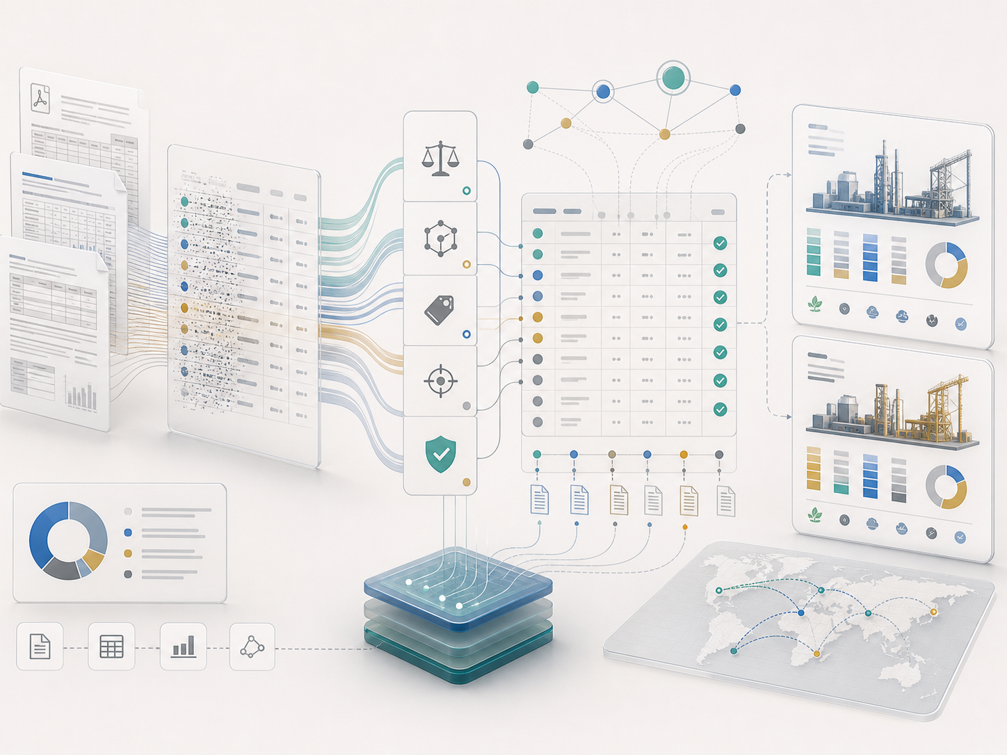 LCA-Harmonizer visualization of literature evidence cleaning, unit harmonization, provenance checks, and study comparison